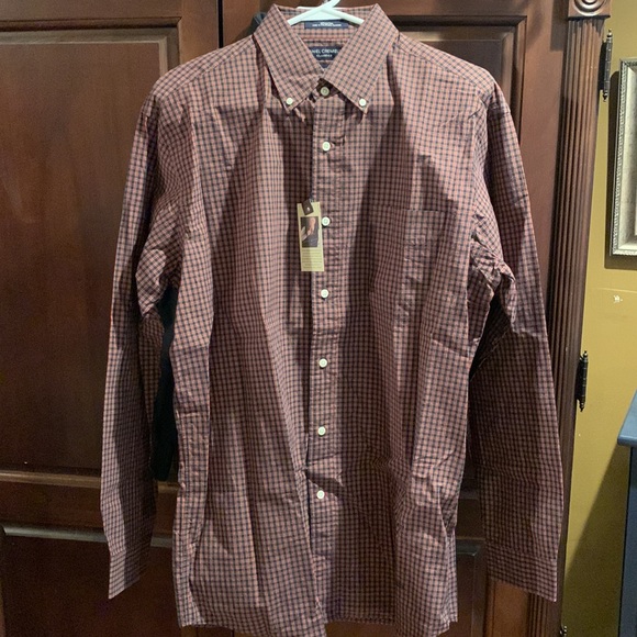 NWTS Daniel Cremieux Classics tailored fit mens L long sleeve cotton button down - Picture 5 of 7